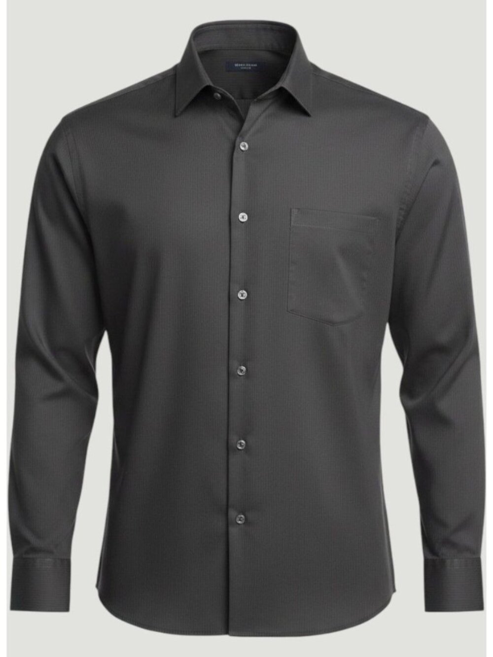 Van Heusen Mens XL NEW Wrinkle Free Dress Shirt Stretch Flex Collar Dark Gray